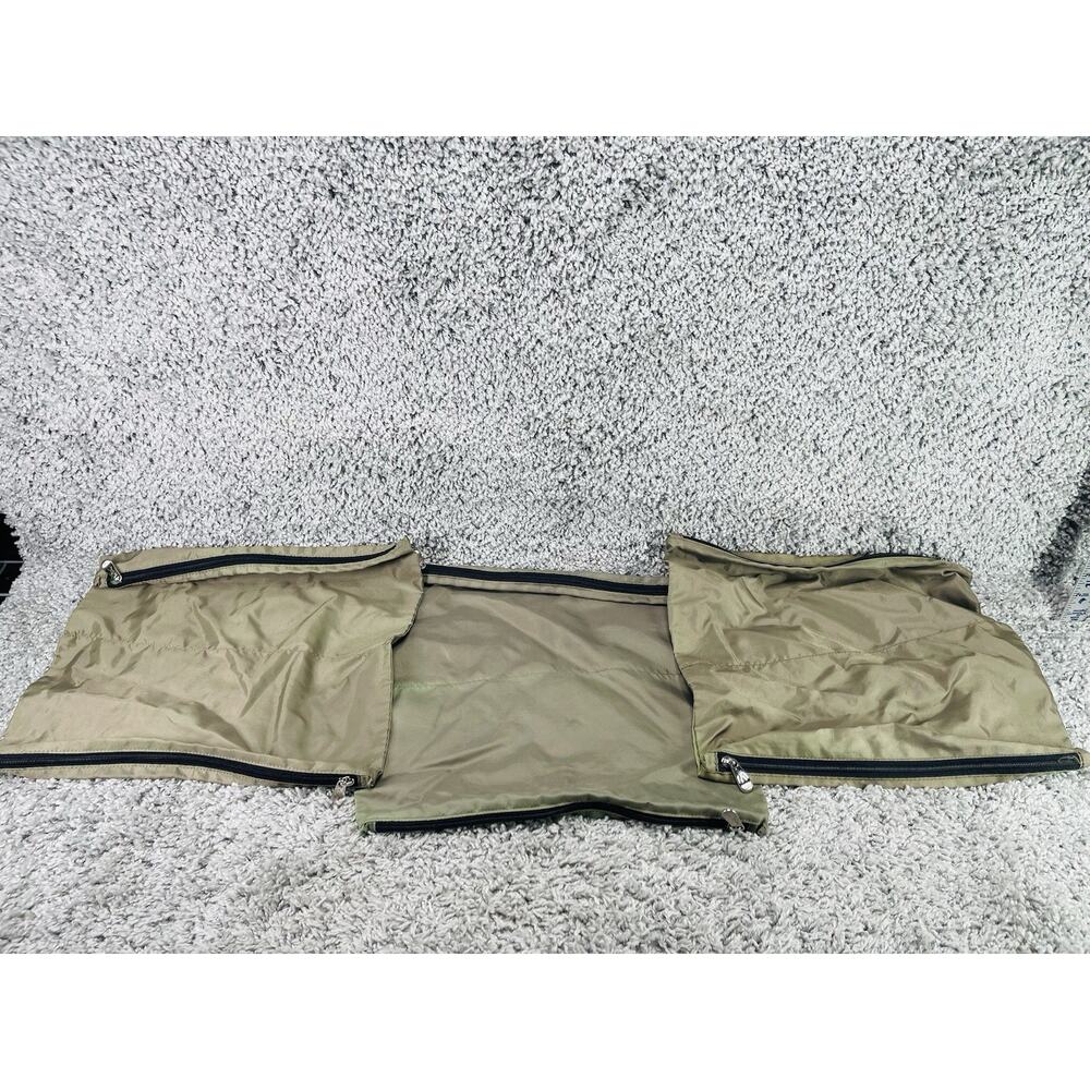 Zippered Bag Pouches Organizer 3 Pack Bundle Set Green Luggage Organizer 14"